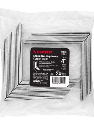 41036 - Bolsa con 24 escuadras esquineras 4' x 4', Fiero