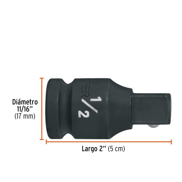 100908 - Extensión de impacto con cuadro de 1/2', largo 2', Truper