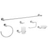 49681 - Juego de 6 accesorios para baño acabado cromo, Foset Element