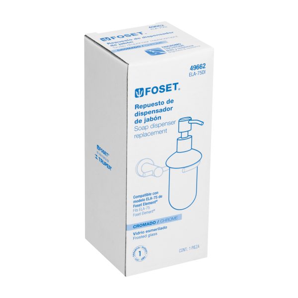 49662 - Dispensador de jabón de repuesto en acabado cromo, Element