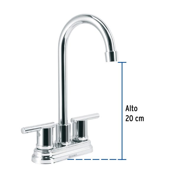 ELM-43FC2.jpg 49930 - Mezcladora cromo 4' para lavabo cuello tipo bar, Element
