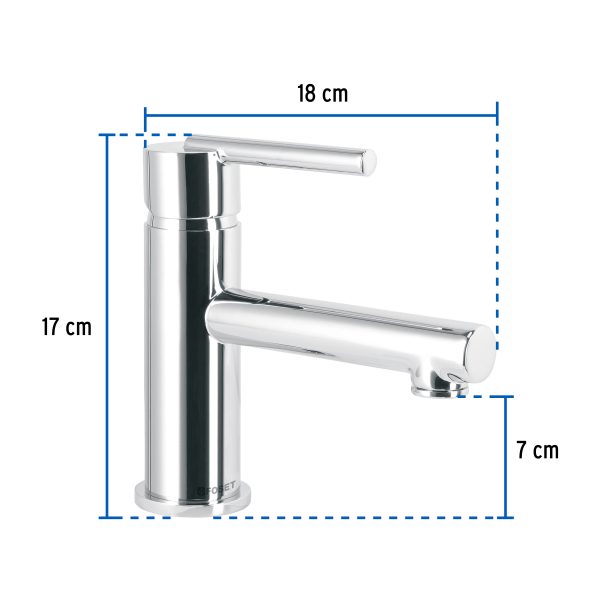 49928 - Monomando corto cromo para lavabo, Foset Element