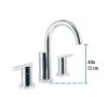 49926 - Mezcladora cromo para lavabo con taladros separados, Element