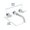 49927 - Mezcladora cromo de pared para lavabo, Foset Element
