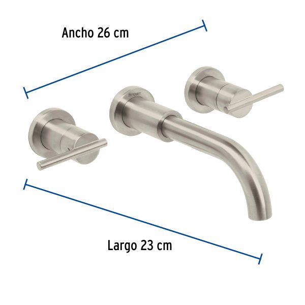 49939 - Mezcladora satín de pared para lavabo, Foset Element
