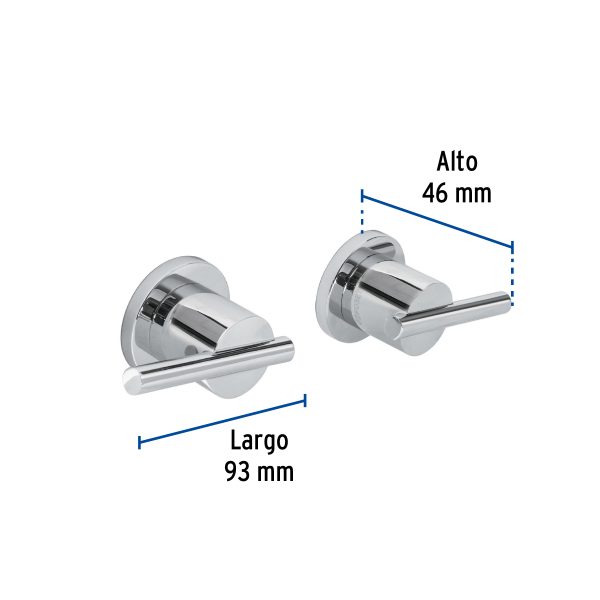 49949 - Juego de manerales de palanca para regadera, cromo, Element