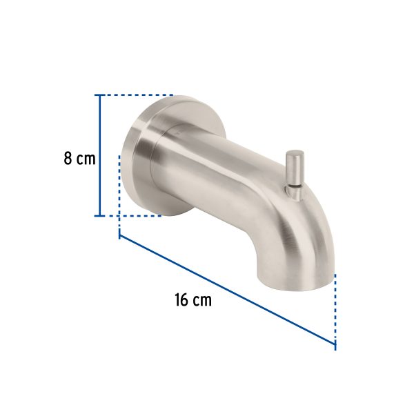 49955 - Salida de tina con desviador, satín, FOSET ELEMENT