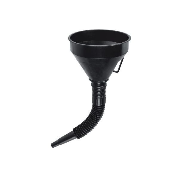 11207 - Embudo plástico 500 ml, cuello flexible con filtro, Truper