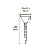 11207 - Embudo plástico 500 ml, cuello flexible con filtro, Truper