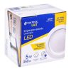 48094 - Luminario LED empotrado redondo de 5 W, luz cálida, Volteck