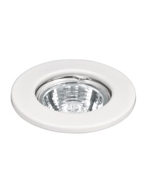 46612 - Luminario redondo blanco spot fijo, lámpara no incluida