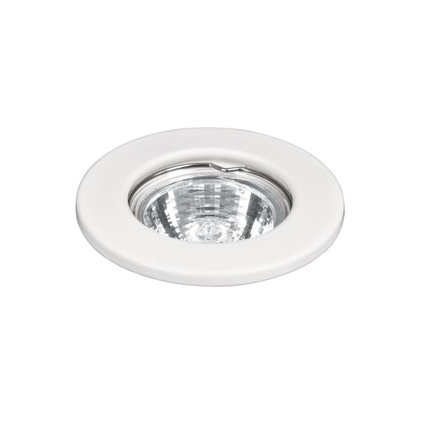 46612 - Luminario redondo blanco spot fijo, lámpara no incluida