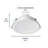 25087 - Luminario LED empotrable 7 W redondo, luz de día, Basic