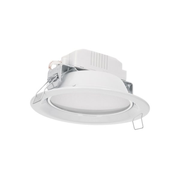 48095 - Luminario LED empotrado redondo de 6 W, luz cálida, Volteck