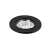 46613 - Luminario redondo negro spot fijo, lámpara no incluida