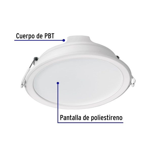 25088 - Luminario LED empotrable 12 W redondo, luz de día, Basic