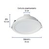 25088 - Luminario LED empotrable 12 W redondo, luz de día, Basic