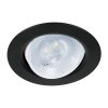 46945 - Luminario de LED 5 W empotrar redondo negro spot dirigible