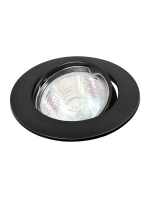 EMP-104S.jpg 46617 - Luminario redondo negro spot dirigible, lámpara no incluida