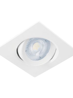 46947 - Luminario de LED 5 W empotrar cuadrado blanco spot dirigible
