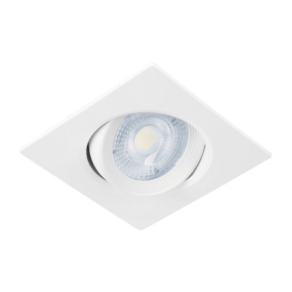 46947 - Luminario de LED 5 W empotrar cuadrado blanco spot dirigible