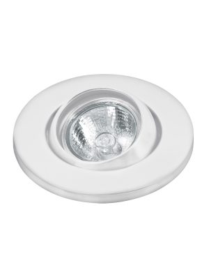 46623 - Luminario redondo blanco spot esférico, lámpara no incluida