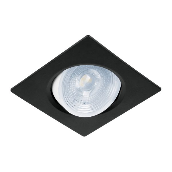 46948 - Luminario de LED 5 W empotrar cuadrado negro spot dirigible