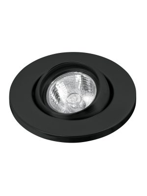 46624 - Luminario redondo negro spot esférico, lámpara no incluida