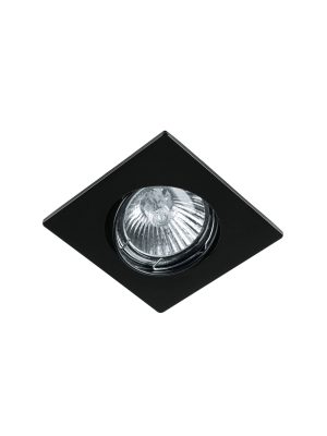 45564 - Luminario cuadrado negro spot dirigible, lámpara no incluida