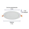 47410 - Luminario ultra delgado LED 12 W empotrar redondo luz cálida