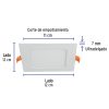 47406 - Luminario ultra delgado LED 6 W empotrar cuadrado luz cálida