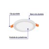 47796 - Luminario de LED para empotrar 6 W, ajustable, luz de día