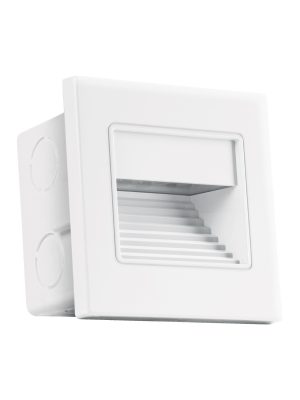 49498 - Luminario LED empotrable de cortesía 1 W, luz cálida, blanco