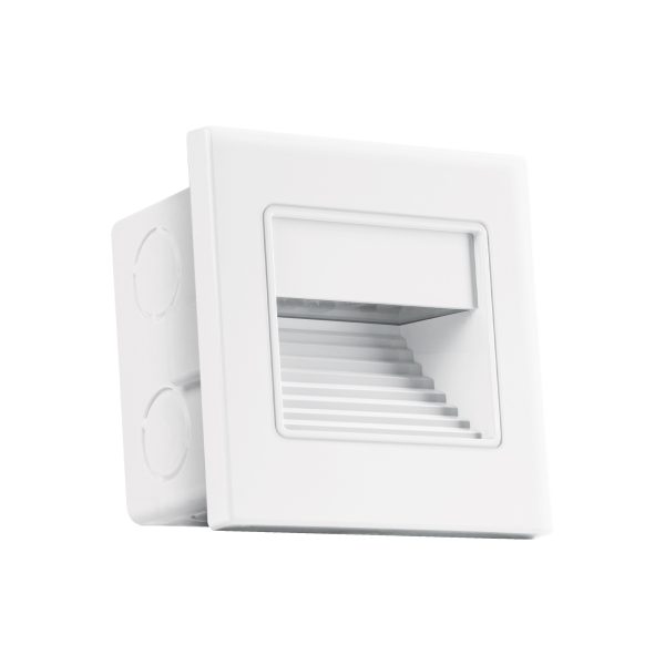 49498 - Luminario LED empotrable de cortesía 1 W, luz cálida, blanco