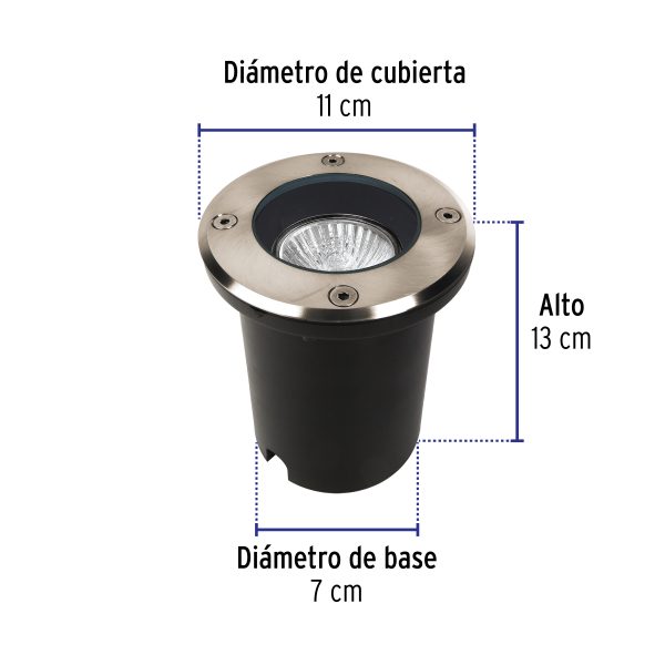 47394 - Luminario para exterior empotrado en piso para MR16 GU10