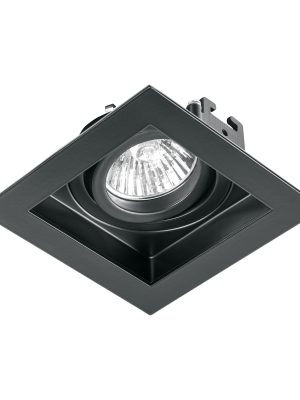 EMP-711S.jpg 49548 - Luminario empotrable con 1 spot dirigible, negro, VOLTECK