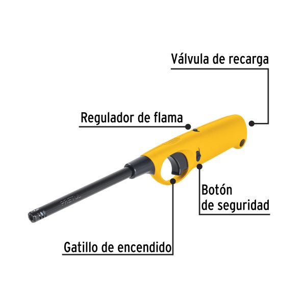 25130 - Encendedor multiusos, recargable, 27 cm, PRETUL
