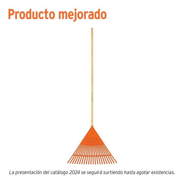 EP-22F.jpg 19785 - Escoba plástica para jardín, flexible, 22 dientes, mango 48'