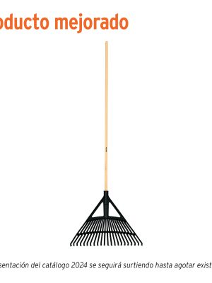 21430 - Escoba plástica p/jardín, flex. 22 dientes, mango 48',Pretul