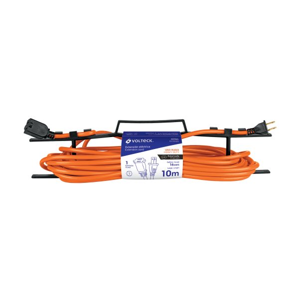 40190 - Extensión eléctrica uso rudo 10 m 2x16 AWG para 1 clavija