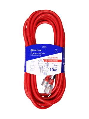 46554 - Extensión reforzada aterrizada 10 m 3x12 AWG, Volteck