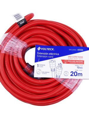 46556 - Extensión reforzada aterrizada 20 m 3x12 AWG, Volteck