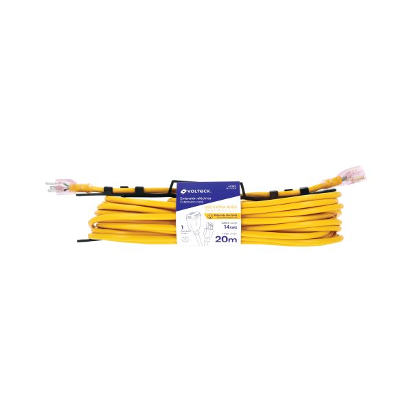 40195 - Extensión reforzada aterrizada 20 m calibre 14, Volteck