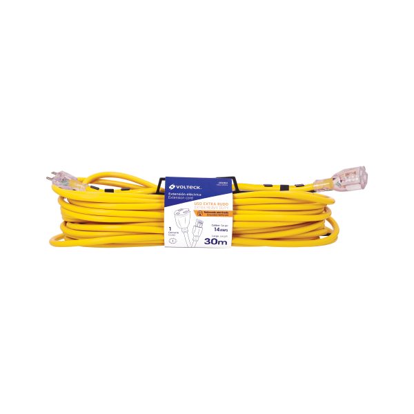 48069 - Extensión reforzada aterrizada 30 m 3x14 AWG, Volteck