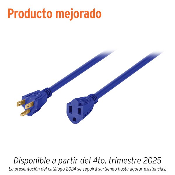 48057 - Extensión de uso rudo aterrizada 4 m 3x16 AWG, Volteck