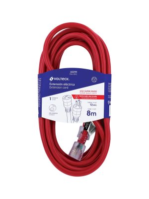 48299 - Extensión de uso súper rudo aterrizada 8 m. calibre 12