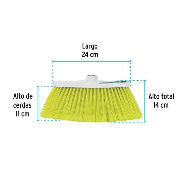 58172 - Escoba de vinilo, tipo cepillo sin bastón, chica