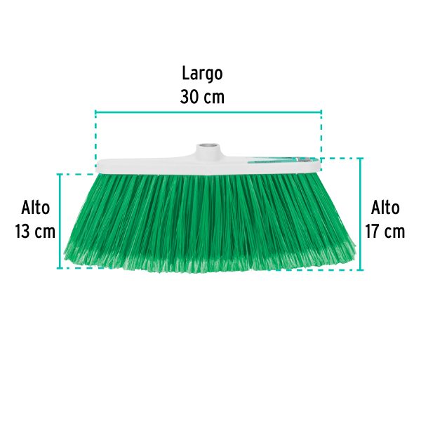 58174 - Escoba vinilo, tipo cepillo sin bastón, grande