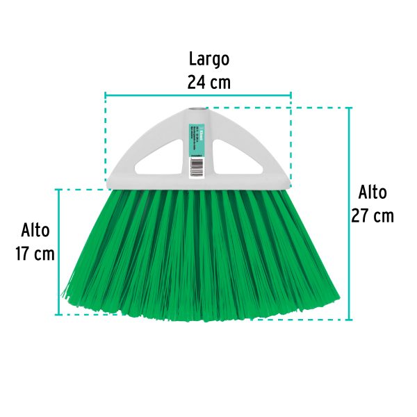 58171 - Escoba de vinilo, tipo abanico sin bastón, grande