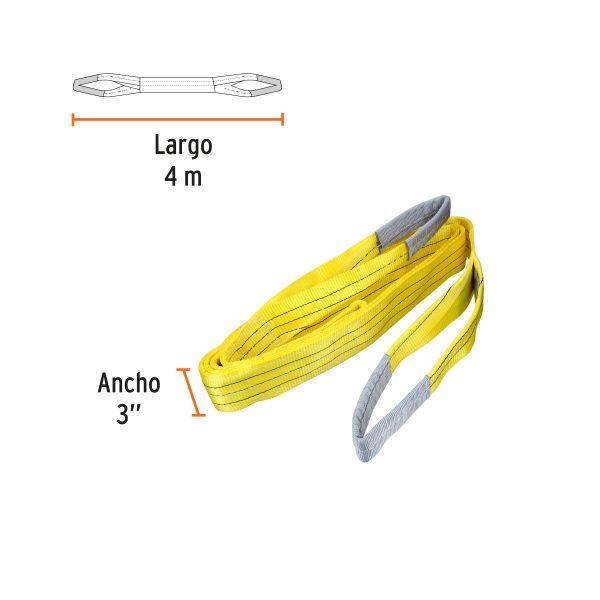 17872 - Eslinga de poliéster, ojo a ojo, 3' x 4 m, Truper